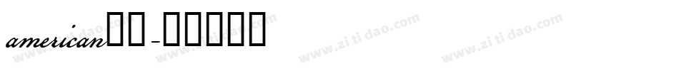 american字体字体转换