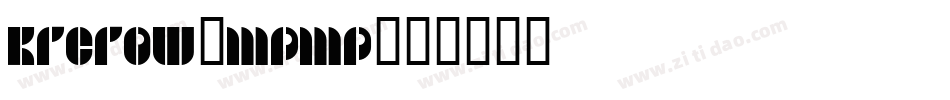 KrCrow-MpMp字体转换