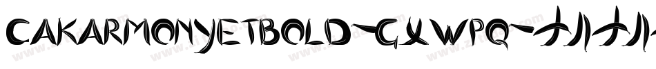 Cakarmonyetbold-gxwPq字体转换