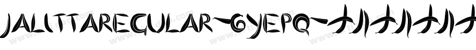 JalittaRegular-6YePq字体转换