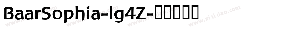 BaarSophia-lg4Z字体转换