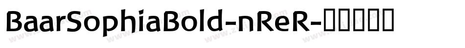 BaarSophiaBold-nReR字体转换