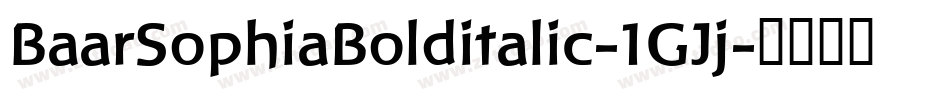 BaarSophiaBolditalic-1GJj字体转换