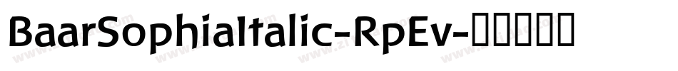 BaarSophiaItalic-RpEv字体转换