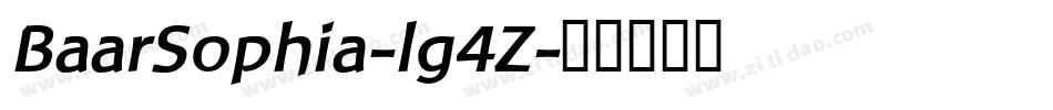 BaarSophia-lg4Z字体转换