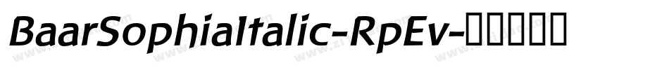 BaarSophiaItalic-RpEv字体转换