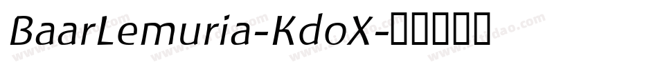 BaarLemuria-KdoX字体转换