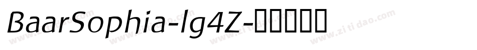 BaarSophia-lg4Z字体转换