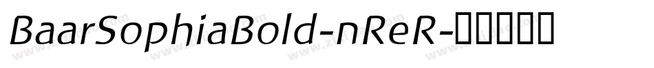 BaarSophiaBold-nReR字体转换