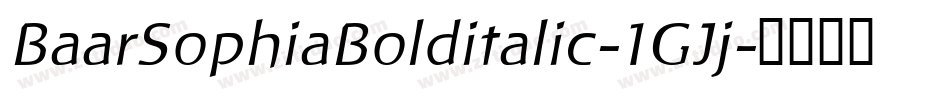 BaarSophiaBolditalic-1GJj字体转换