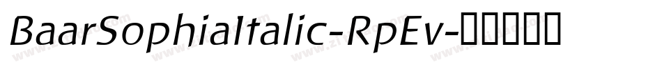 BaarSophiaItalic-RpEv字体转换