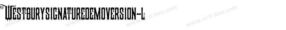 Westburysignaturedemoversion-l0le字体转换