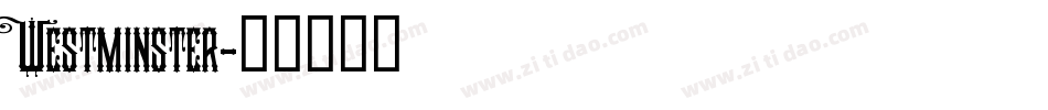 Westminster字体转换
