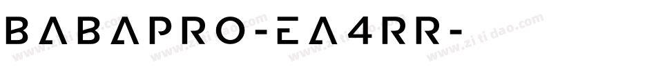 Babapro-Ea4rr字体转换