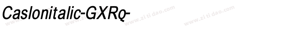 Caslonitalic-GXRq字体转换