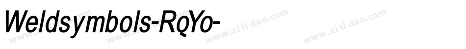 Weldsymbols-RqYo字体转换 Weldsymbols-RqYo字体转换