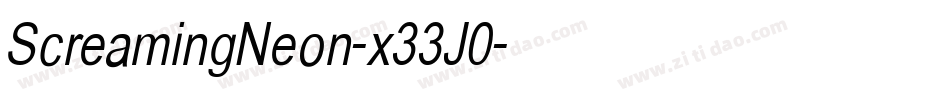ScreamingNeon-x33J0字体转换