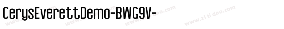 CerysEverettDemo-BWG9V字体转换