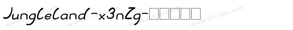 Jungleland-x3nZq字体转换