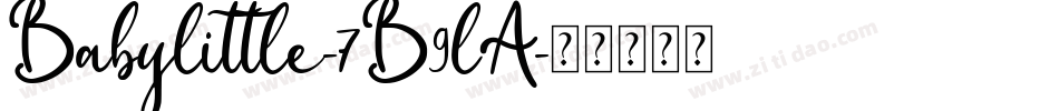 Babylittle-7B9lA字体转换