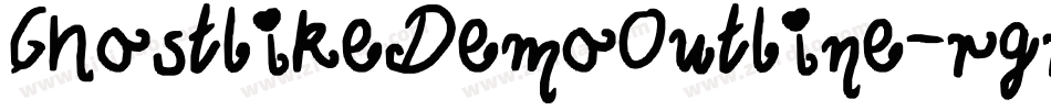 GhostlikeDemoOutline-rgr5B字体转换