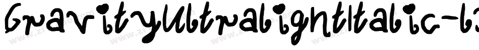 GravityUltralightItalic-lJ9Z字体转换
