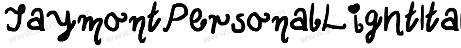 JaymontPersonalLightItalic-yK9Z字体转换