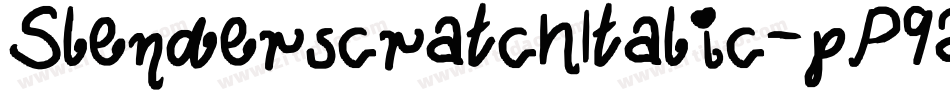 SlenderscratchItalic-pP9Z字体转换