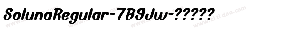 SolunaRegular-7B9Jw字体转换