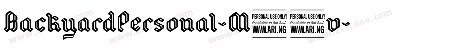 BackyardPersonal-M89v字体转换