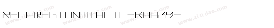 SelfRegionItalic-Eaa39字体转换