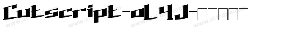 Cutscript-aL4J字体转换