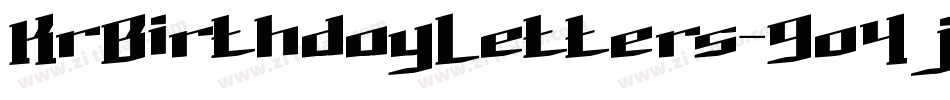 KrBirthdayLetters-9o4j字体转换
