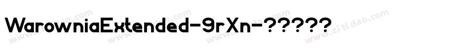 WarowniaExtended-9rXn字体转换
