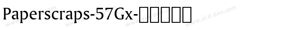 Paperscraps-57Gx字体转换