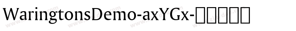 WaringtonsDemo-axYGx字体转换