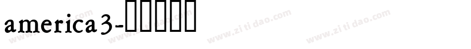 america3字体转换