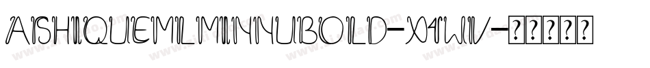 AshiqueMlMinnuBold-x4wV字体转换
