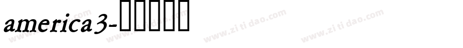 america3字体转换