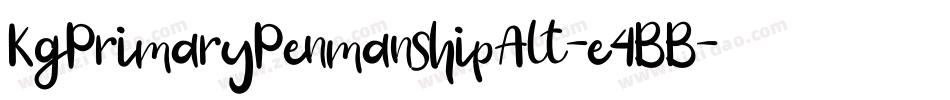 KgPrimaryPenmanshipAlt-e4BB字体转换