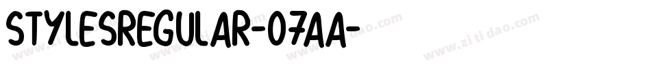 StylesRegular-o7aa字体转换
