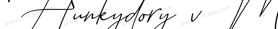 Hunkydory-vM7L字体转换