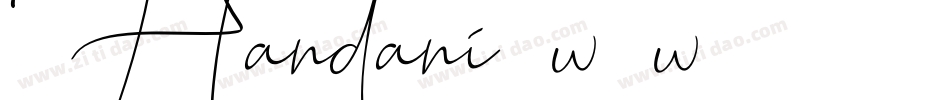Handani-w1w19字体转换 Handani-w1w19字体转换