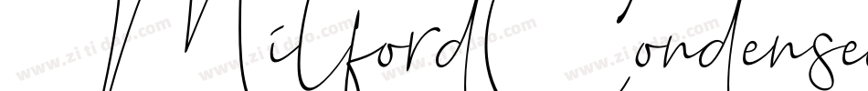 MilfordCondensed-BG1w字体转换
