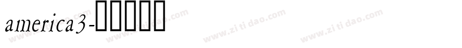america3字体转换