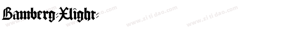 Bamberg-Xlight字体转换