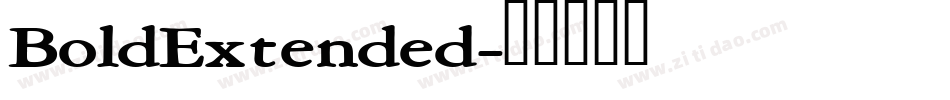BoldExtended字体转换