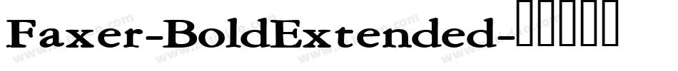 Faxer-BoldExtended字体转换