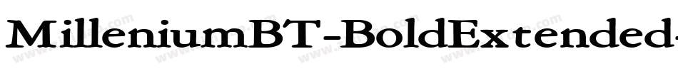 MilleniumBT-BoldExtended字体转换