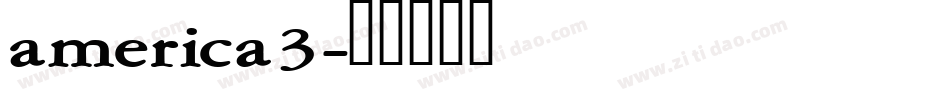 america3字体转换